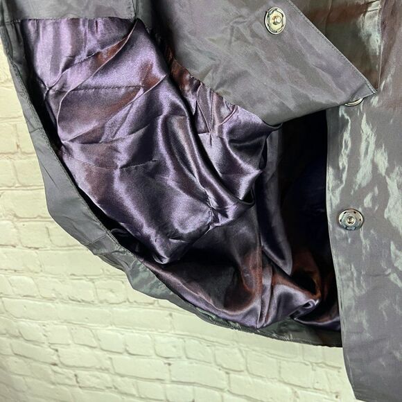 3.1 Phillip Lim beaded crystal neckline rain coat with tulip skirt jacket size M - Picture 10 of 11